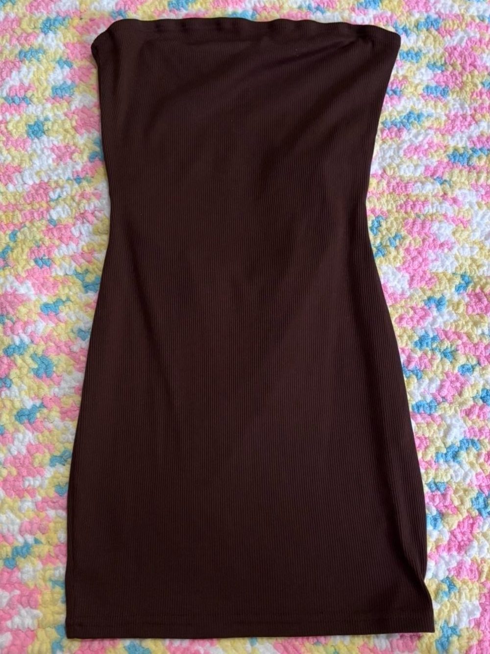 Strapless mini dress